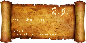 Reiz Jusztin névjegykártya